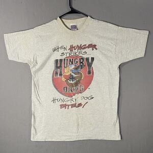 Vintage Hungry Dawg Dog Bites T Shirt USA Made Size XL *Read